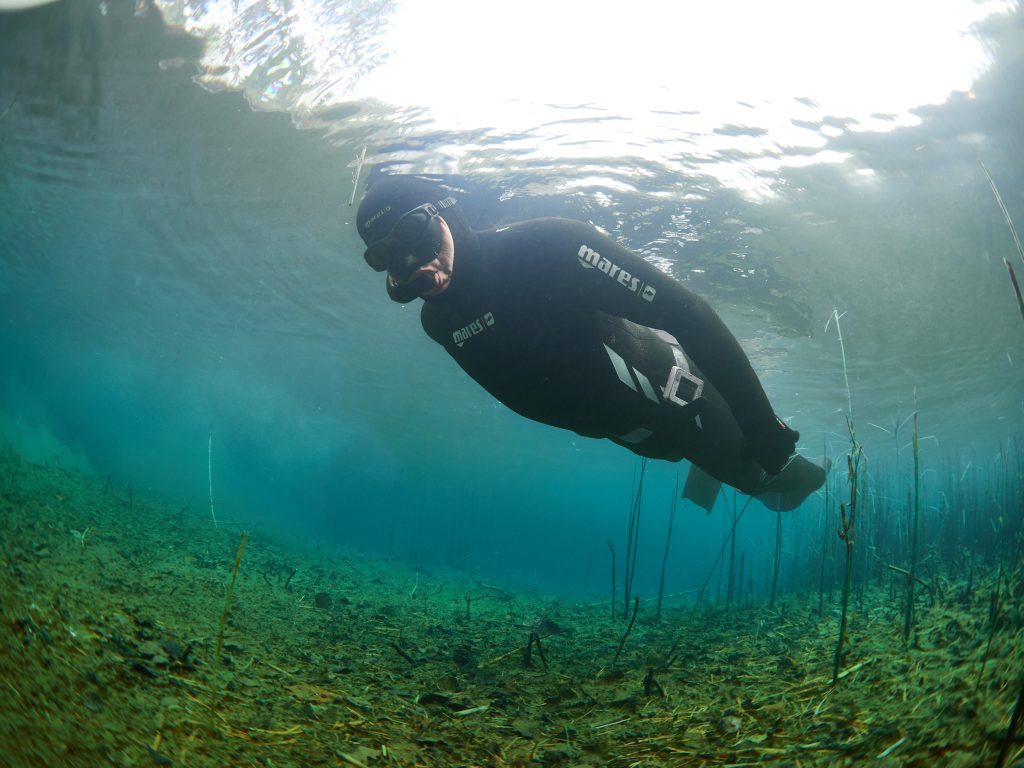 Mlýnský rybník freediving diving freshwater