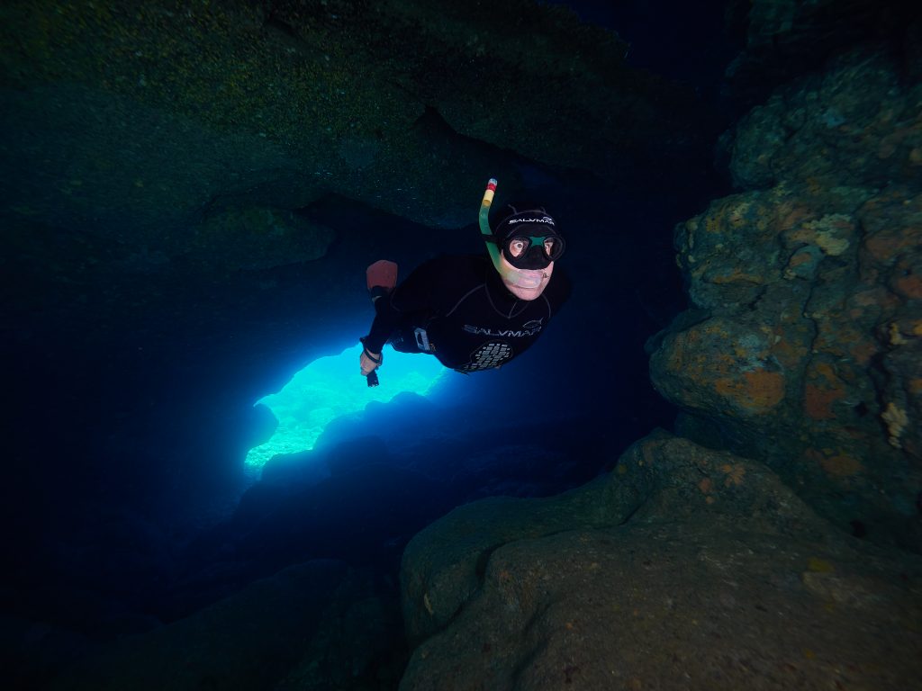 Medjedina freediving diving cave