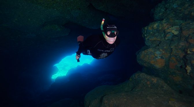 Medjedina freediving diving cave