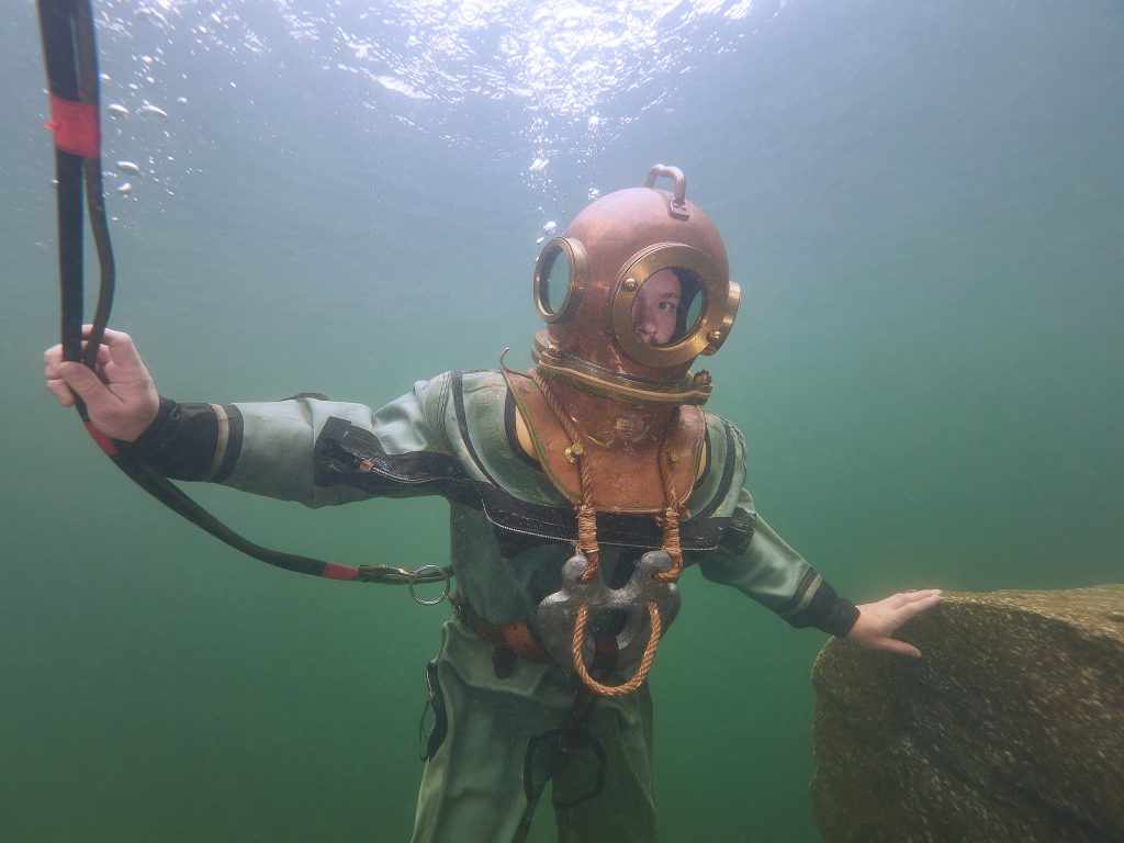 Russian Soviet 3-bolt diving helmet 