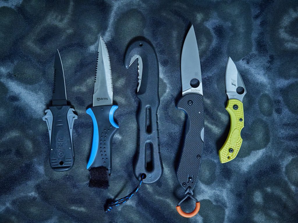 Mares Omer laser mini Spyderco Siren Dragonfly Divemarine 