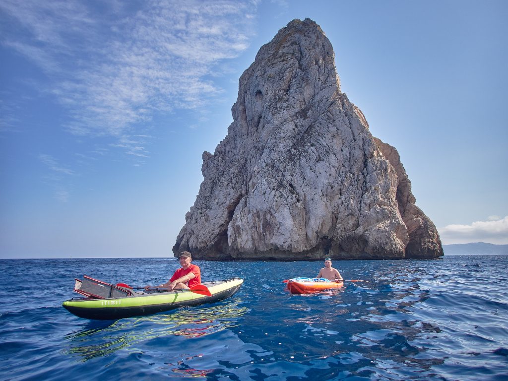 Illes Medes freediving kayak