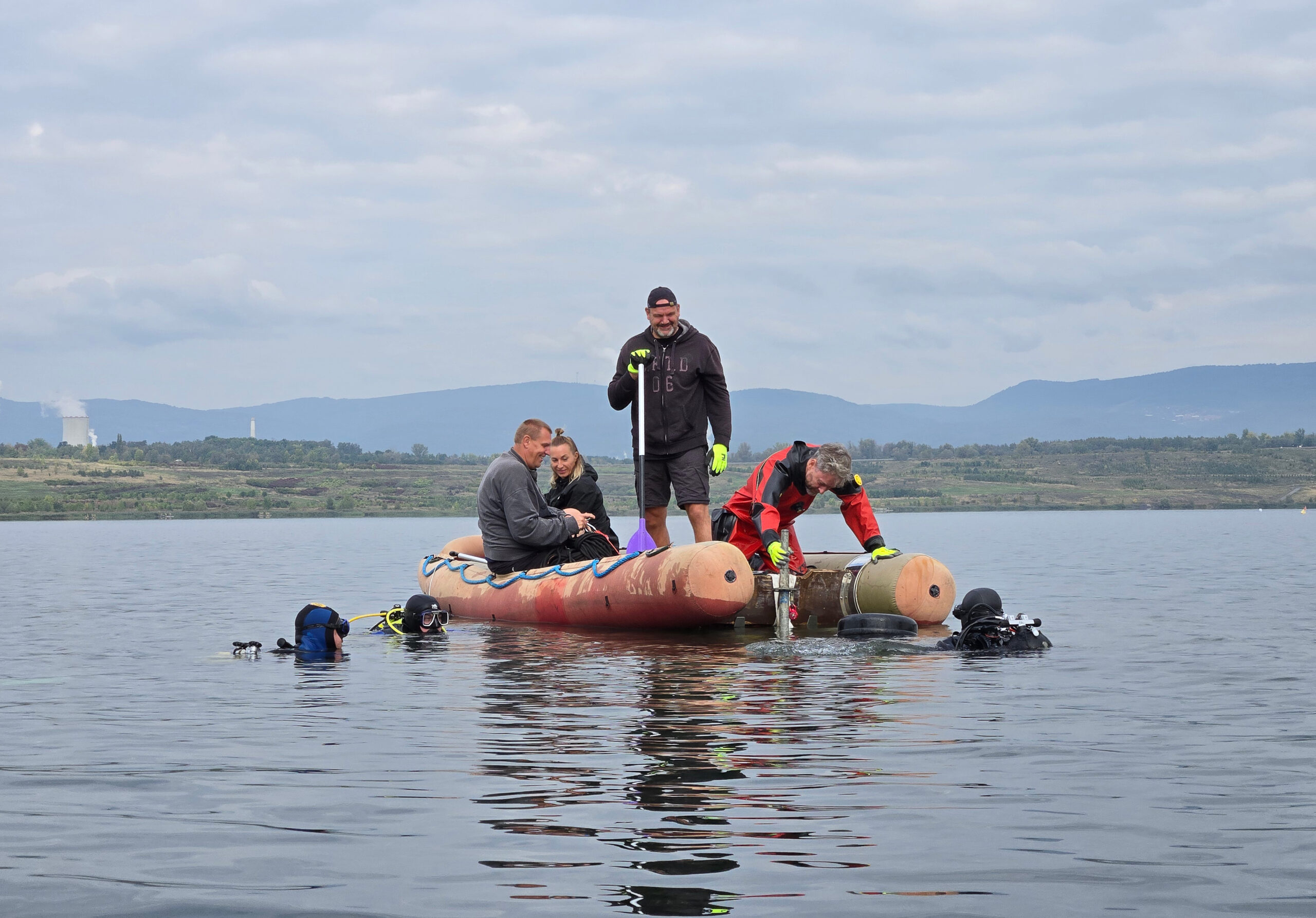 Jezero Most plošina diving freediving 
